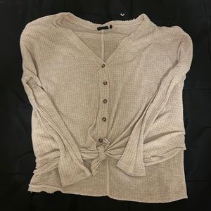 Urban outfitters - out from under collection waffle long sleeve in tan